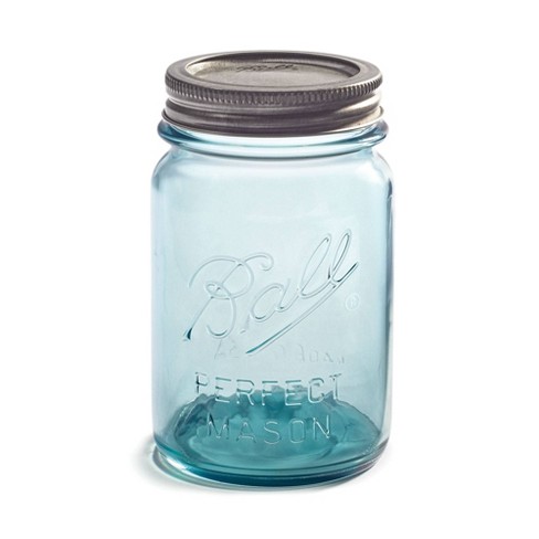 Ball 16oz 4pk Aqua Vintage Regular Mouth Jars Target