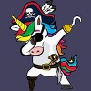 Women's Design By Humans Dabbing Dance Pirate Unicorn Gifts Funny Halloween Costume Gift By lukesstore Racerback Tank Top - 2 of 3