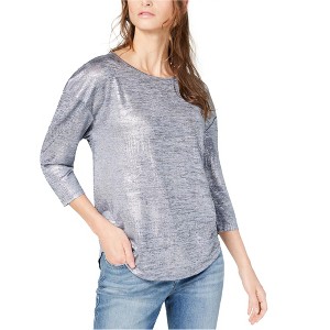 I.N.C International Concepts Womens Foil Shine Pullover Blouse, Metallic, XX-Large - 1 of 1