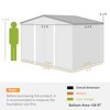 Outdoor Shed Garden Storage Shed Tool Storage Building with 4 Vents and 2 Sliding Doors, 9 x 6 FT - 3 of 4