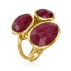 Ross-Simons 13.05 ct. t.w. Ruby Ring in 18kt Gold Over Sterling - 3 of 4
