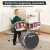 Drum Set, 1 Wood/Metal AD-150 Three Drums Set,Includes Bass Drum, 2 Toms, Cymbal, Drum Sticks, Bass Pedal and Stool,Percussion Musical Instrument Gift - 3 of 4