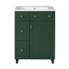 CAVINAS Bathroom Vanity Cabinet with Ceramic Sink,Freestanding Single Vanity Set with 2 Drawers,Bathroom Storage Cabinet with 1 Door - 4 of 4