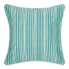 2pc 18"x18" Jewel Chambray Striped Recycled Cotton Square Throw Cover Green - Design Imports: Indoor Faux Linen, Hidden Zipper - 4 of 4
