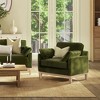36" Wide Modern Farmhouse Accent Arm Chair with Removable Seat and Reversible Back Cushions - 2 of 4