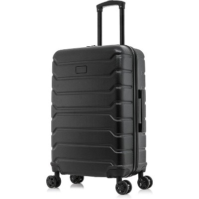28-Inch Large Checked Hardside Luggage, Spinner Wheels, Lightweight Durable Suitcase with Handle & Trolley