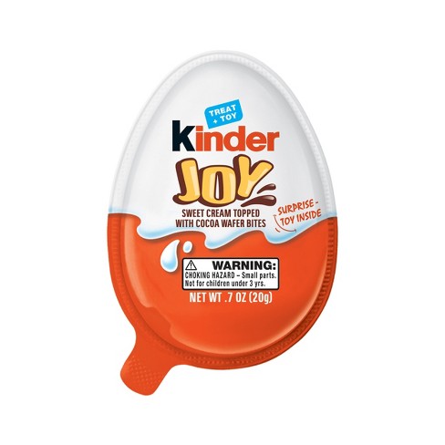 Kinder Joy Sweet Cream Topped with Cocoa Wafer Bites Milk Chocolate Treat + Toy - 0.7oz - image 1 of 4