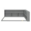 PAGED Full Size Bed Modern Pine Bed Frame with Trundle and Storage Headboard for Bedroom - 3 of 4