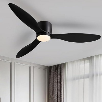 Siljoy Ceiling Fans with Lights and Remote, 52” Ceiling Fan with 3 Blades, Modern Low Profile Ceiling Fan