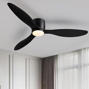 Siljoy Ceiling Fans with Lights and Remote, 52” Ceiling Fan with 3 Blades, Modern Low Profile Ceiling Fan - 1 of 1