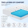 Itopfox Twin XL Dual Layer Memory Foam Mattress Topper with Cooling Gel and Washable Soft Pillow Top for College Dorm Room Essentials - 2 of 4