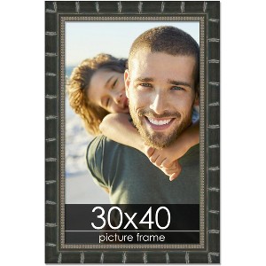 PosterPalooza | 30x40 Modern Bamboo Picture Frame, UV Acrylic, 5 Finishes - 1 of 4