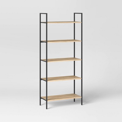 72" Loring 5 Shelf Ladder Bookshelf Vintage Oak - Threshold™