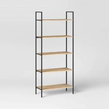 72 Metal And Wood 5 Shelf A Frame Book Stand Black - Olivia & May : Target