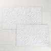 Elegant Floral Scroll Textured Machine Washable Bath Rugs, Set of 2 by Blue Nile Mills - 2 of 4