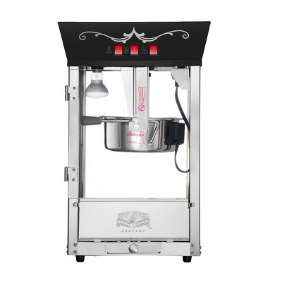 Matinee Black Stainless Steel 8oz Countertop Popcorn Machine