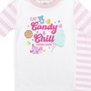 Candyland “Eat Candy & Chill” Youth Girl 2-Piece Pajama Set - 2 of 4
