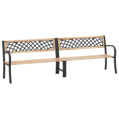 vidaXL Twin Patio Bench, 93.7