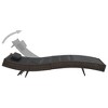 vidaXL Sun Lounger Poly Rattan and Textilene Brown - 2 of 4