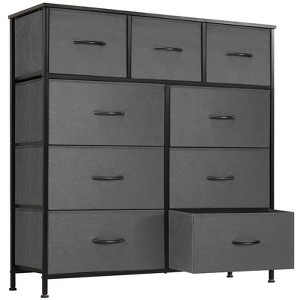 Sapphtopaz Rustic Fabric Drawers Dresser with Wooden Top Chest of Drawers with Metal Frame,Toy Storage for Kids,Dresser for Bedroom, Entryway - 1 of 4