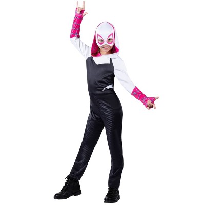 Marvel Ghost Spider Gwen Kids' Halloween Costume Jumpsuit with Mask M