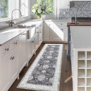 GAOMON Area Rug Vintage Floral Rug Washable Area Rugs for Living Room Non-Slip Low Pile Floor Carpet - 1 of 4