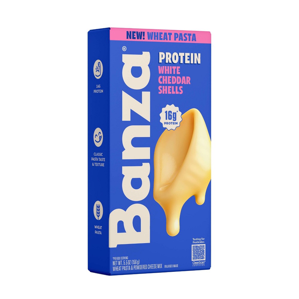 Banza Wheat Protein Mac White Cheddar Shells Pasta - 5.5oz