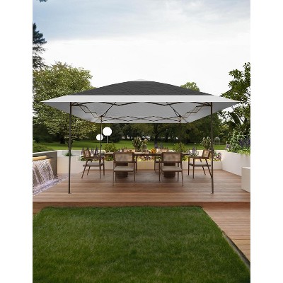 12x12FT Outdoor Pop Up Canopy Instant Tent, Adjustable Heights, Quick Setup Foldable Tent Gazebo with Wheeled Carry Bag for Patio Backyard