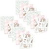 Hudson Baby Infant Girl 24Pc Cotton Muslin Washcloths, Enchanted Forest, One Size - 2 of 2