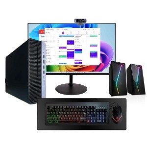 Refurbished HP ProDesk 400G6 Desktop Computer-Intel i5-16GB RAM-250GB NVMe+500GB SSD-Keyboard&Mouse-Spkr-Webcam-Win 11 Pro-Manufacturer Refurbished - 1 of 4