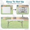 BestMassage Portable Plastic Picnic Table 4/6/8 FT Outdoor Dining Table with Carrying Handle - 4 of 4