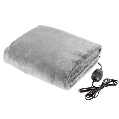 Fleming Supply Outdoor Heated 12V Electric Car Blanket With 3 Settings - Gray