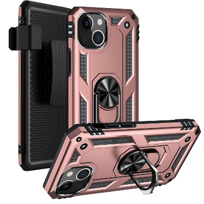 SaharaCase Kickstand with Belt Clip Case for Apple iPhone 13 Mini Rose Gold (CP00118)