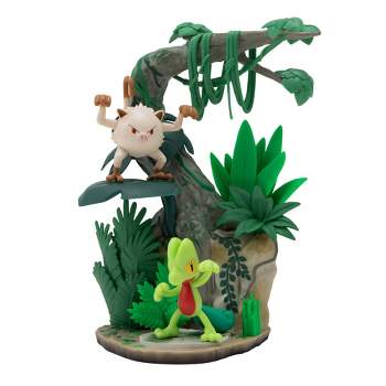 Pokémon Select Jungle Environment Display with Mankey and Treecko Mini Figures