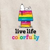 Boys' - Peanuts - Live Life Colorfully Graphic Long Sleeve Fleece Sweatshirt - 2 of 4