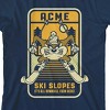 Looney Tunes ACME Ski Slope It's All Downhill From Here Boy's Navy Blue T-shirt - 2 of 3