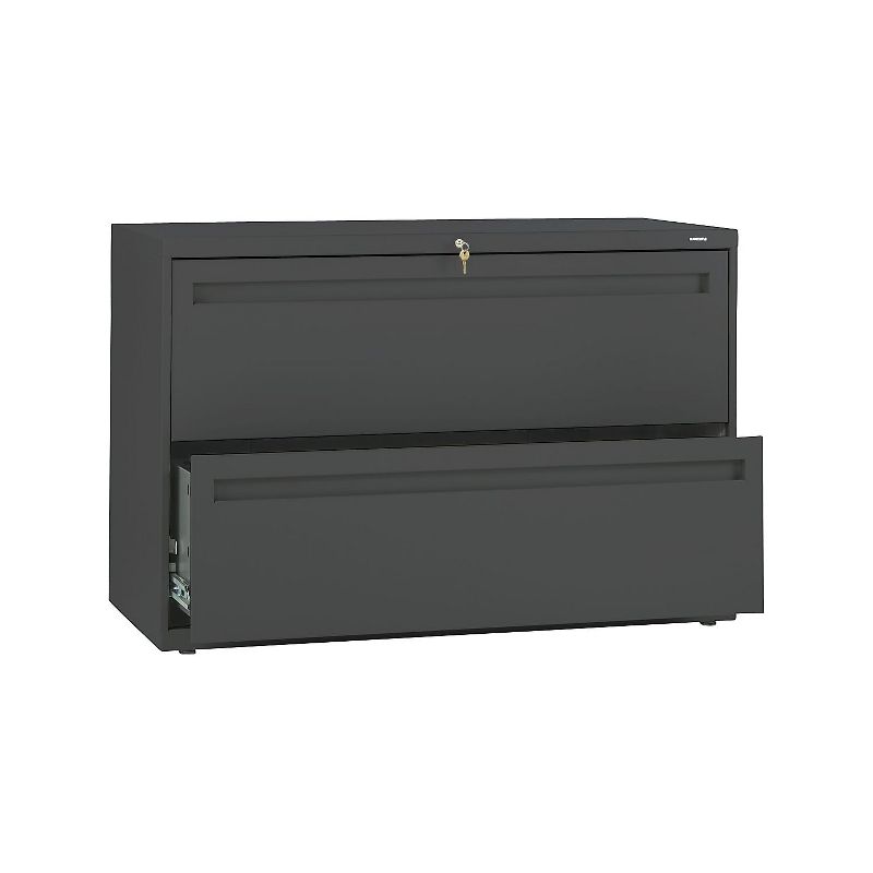 HON Brigade 700 Series Lateral File 2-Drawer Charcoal (792LS), 3 of 5