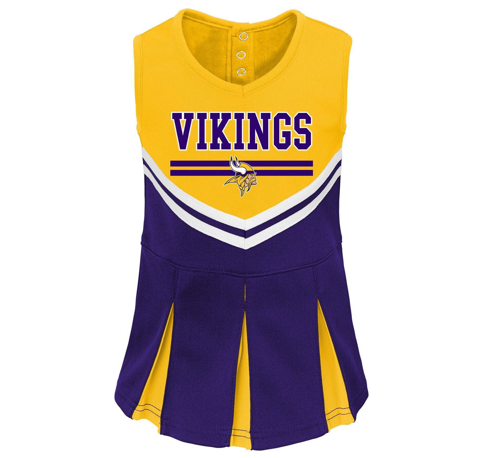NFL Minnesota Vikings Toddler Girls' Cheer Set - 2T