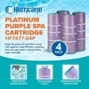 Hurricane 4 Pack HF7477-04P Platinum Purple Spa Cartridge Replacement for PA75SV, Unicel C-7477, Filbur FC-1260, Hayward C-570 - 3 of 4
