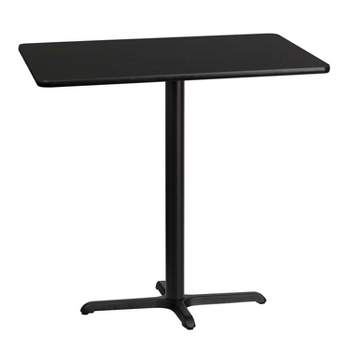 Flash Furniture 30'' x 42'' Rectangular Laminate Table Top with 23.5'' x 29.5'' Bar Height Table Base