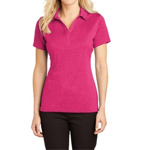 Mafoose Ladies Casual Moisture-Wicking Heather Contender Short Sleeve Polo Shirt - 1 of 4