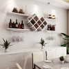 Tangkula Set Of 5 Wall Mount Wine Rack Set Storage Shelves And Glass ...