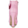 Allegra K Women's Chunky High Heels Platform Bow Decor Ankle Boots - 4 of 4