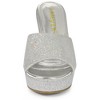 Allegra K Women's Glitter Platform Slip-on Wedge Heels Sandals - 2 of 4