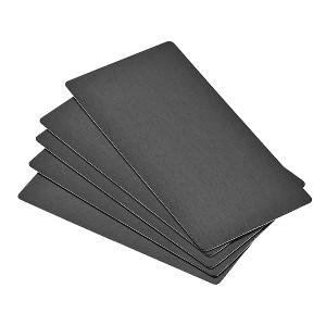 Unique Bargains DIY Laser Printing Office Engraving Blank Metal Card 5 Pcs - 1 of 4