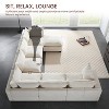 TIRAMISUBEST Modular Sectional Sofa with Movable Storage Ottoman, U-Shaped Chenille Oversized Couch - 4 of 4