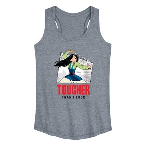 Women's - Disney - Tougher Than I Look Graphic Racerback Tank - 1 of 4