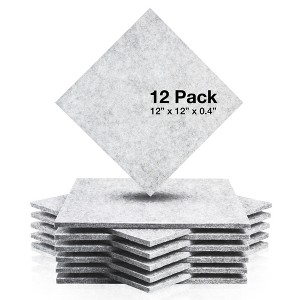 Fstop Labs 12"x12" Acoustic Foam Panels, 0.4" High Density Sound Absorbing Tiles for Home Office & Studio - 1 of 4