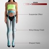 LECHERY Women's Lustrous Silky Shiny Sheer Suspender High-Waisted No Waistband Nylons Pantyhose Tights Stockings (1 Pair) - 3 of 4