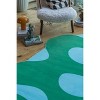 Lany Space Johann Banta Irregular Green Moss Design Rug - 4 of 4